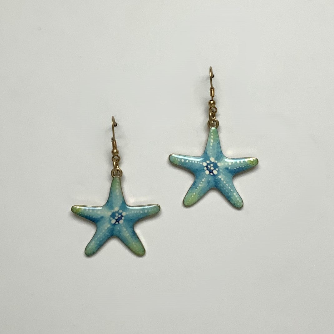 Enamel Starfish Earring