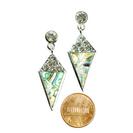 Kite Shape Rhinestone and Shell  Earring