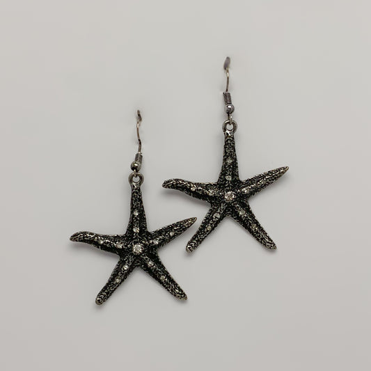 Crystal Starfish Drop Earrings