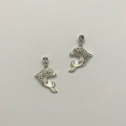 Crystal Dolphin Earrings