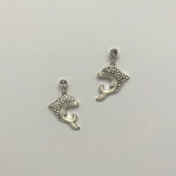Crystal Dolphin Earrings