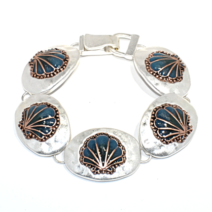 Hammered Enamel Scallop Shell