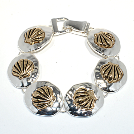 Hammered Scallop Shell Bracelet