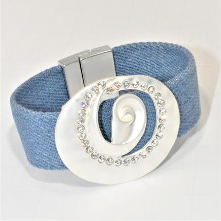 Magnetic Denim Bracelet