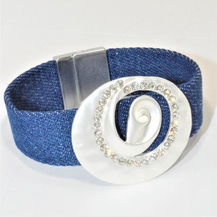 Magnetic Denim Bracelet