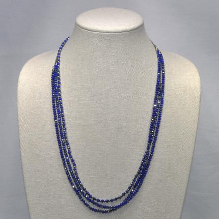 Long 3 Layer Rhinestone Necklace