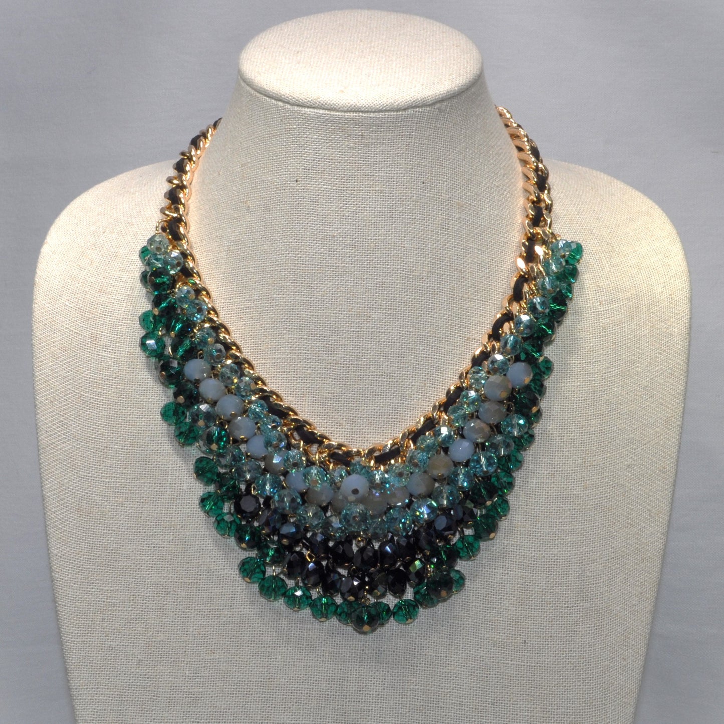 Crystal Bib Style Necklace