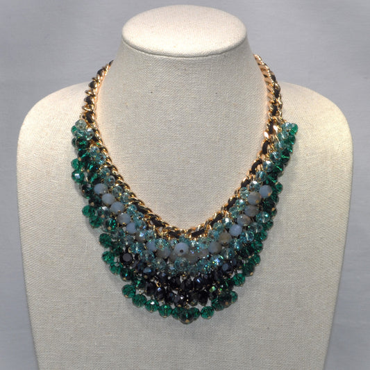 Crystal Bib Style Necklace