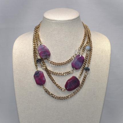 Stones with Gold Chains