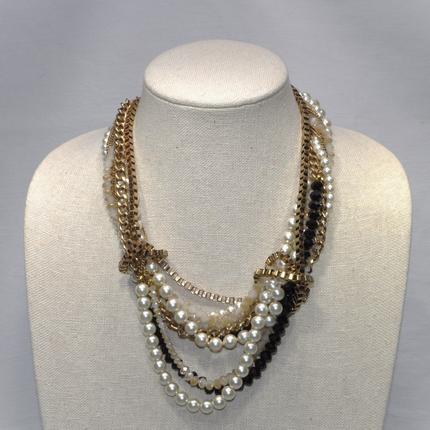 Chain Link with Pearls and Beads