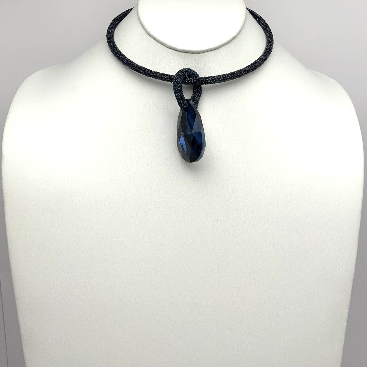 Rhinestone and Crystal Drop Necklace