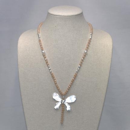 Rhinestones with Brushed Metal Butterfly Design