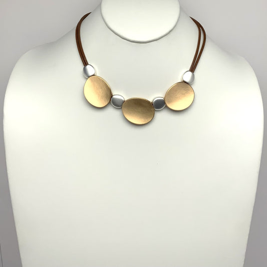 Vinyl Cord and Shapes Necklace