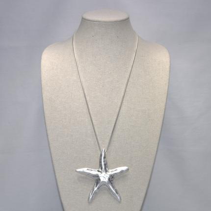 Brushed Metal Starfish Necklace
