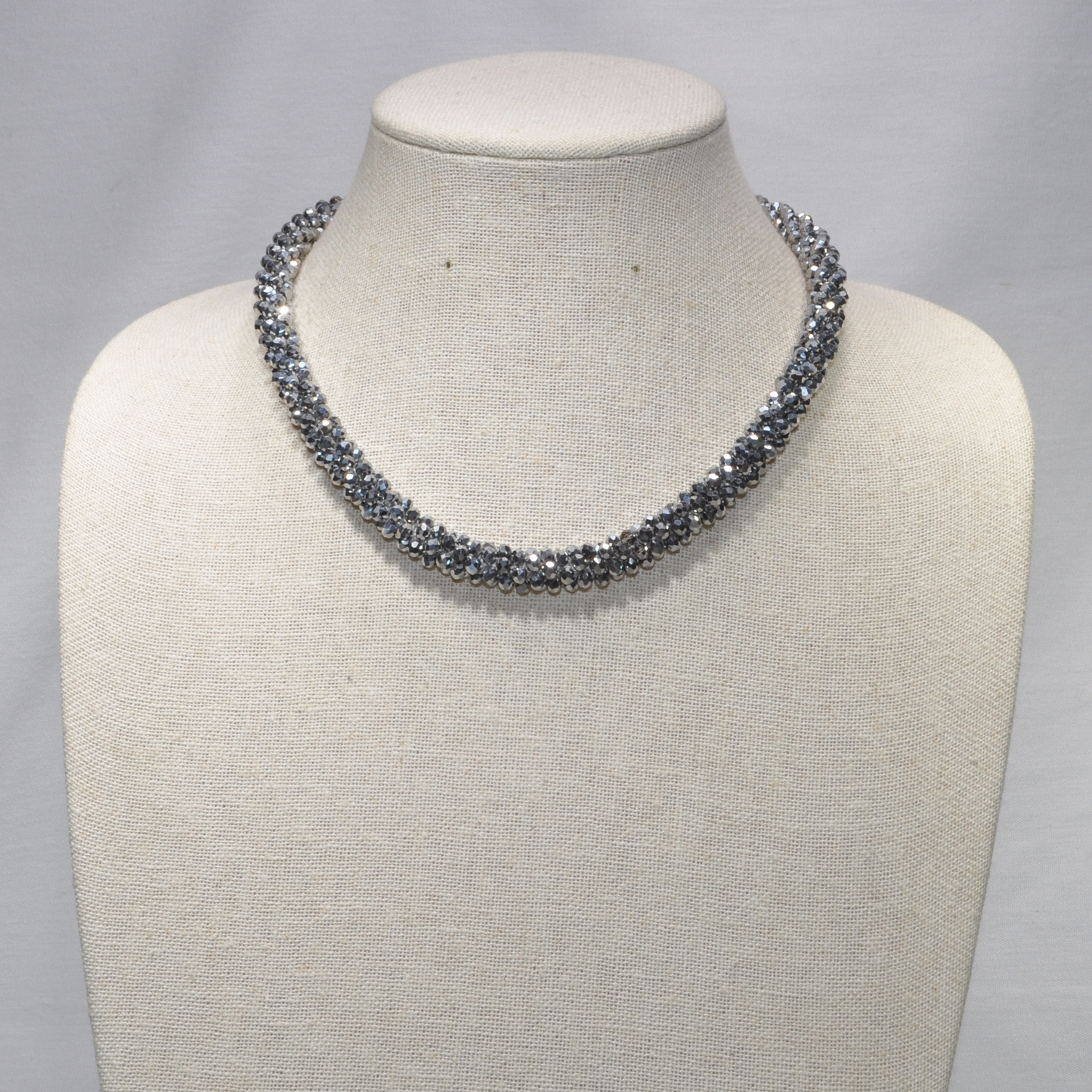 Rhinestone Magnetic Closure and Crystal Cluster Necklace