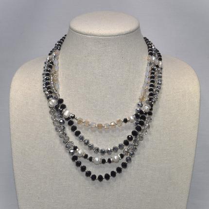 4 Layer Rhinestone Necklace