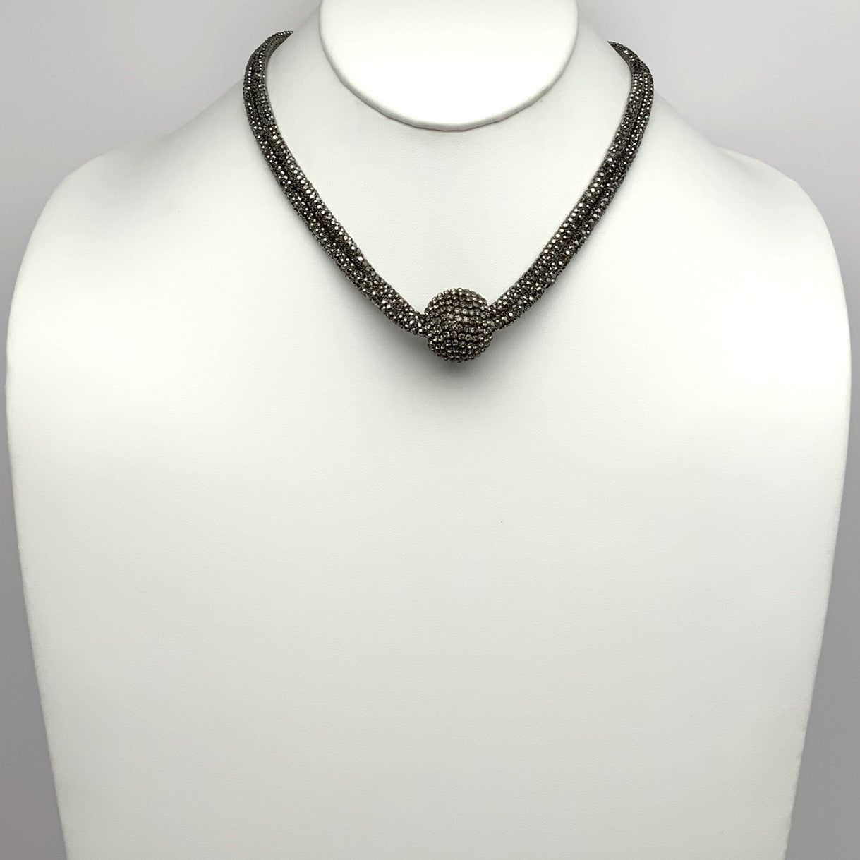 Rhinestone Ball Necklace