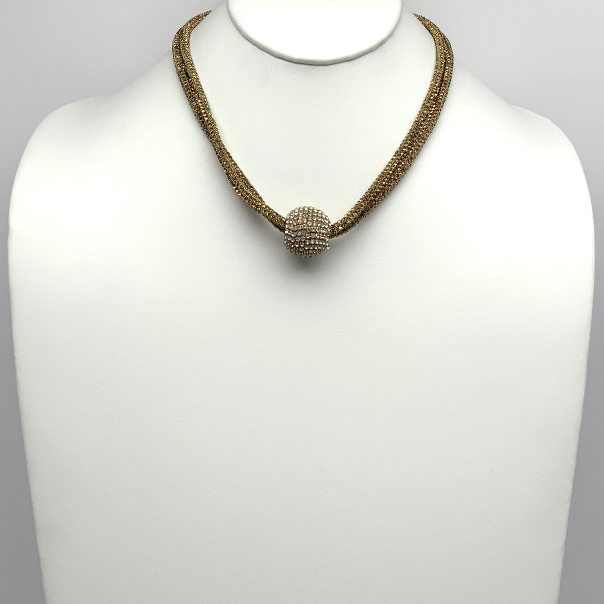 Rhinestone Ball Necklace