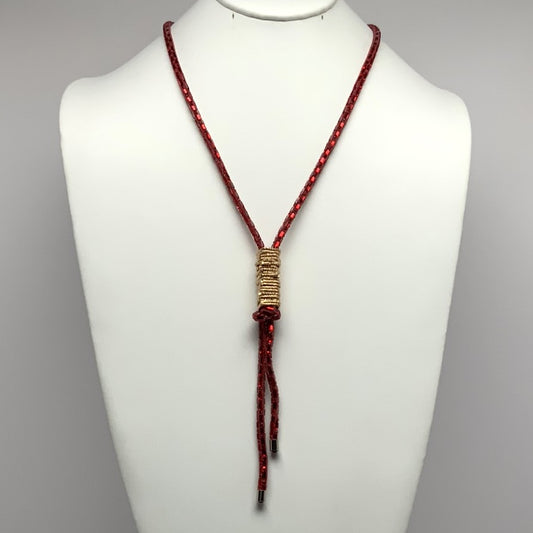 Long Baguette Bling Tassel Necklace