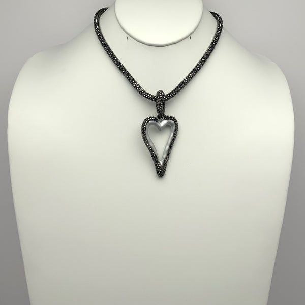 Rhinestone Drop Necklace