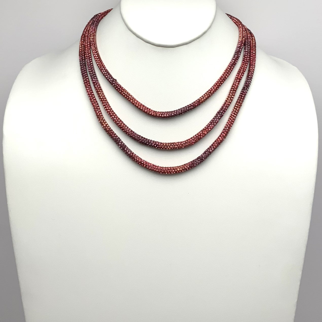 Three Layer Rhinestone Necklace