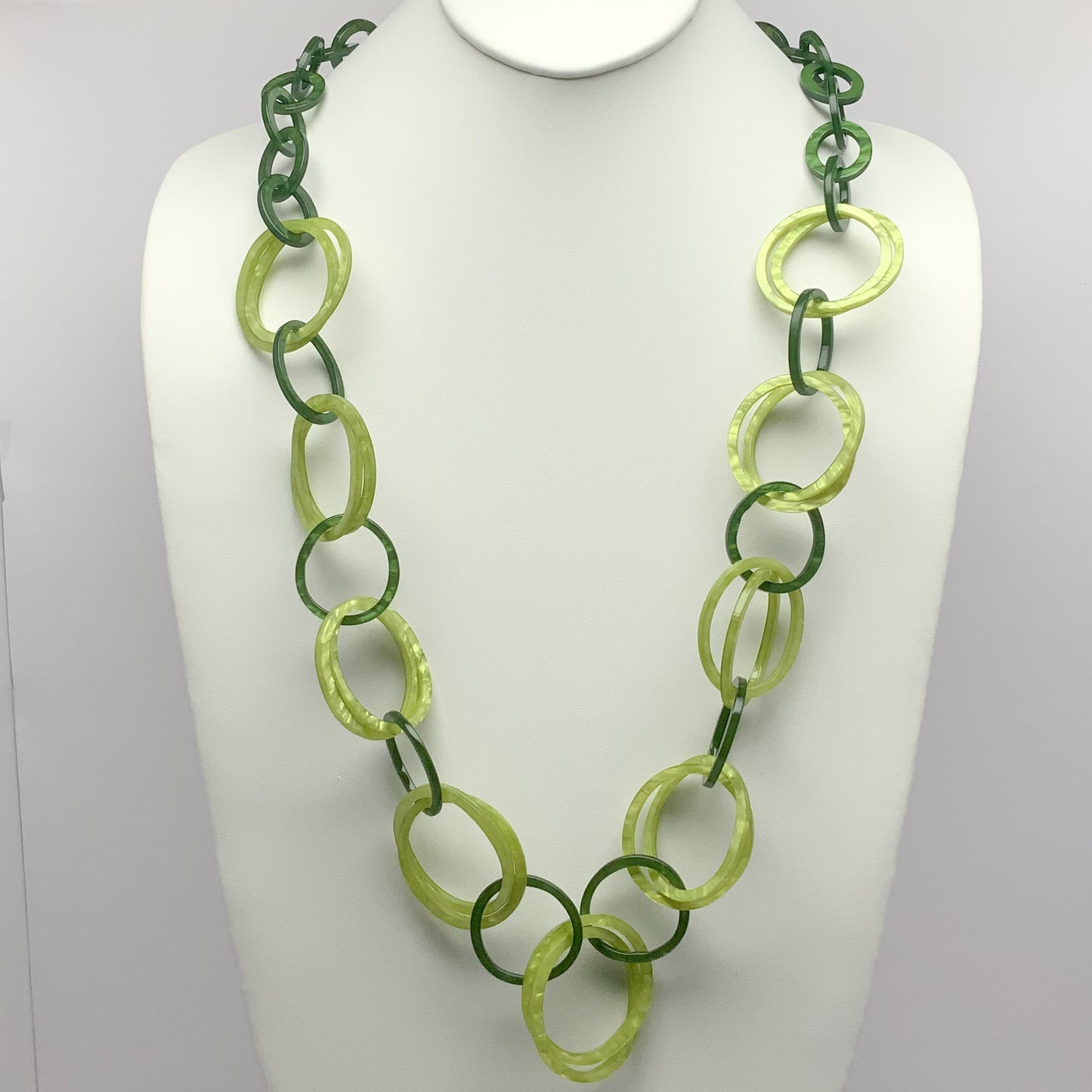 Circle Lucite Link Necklace
