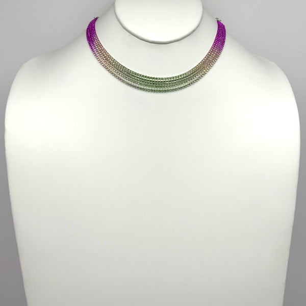 5 Layer Small Crystal Necklace