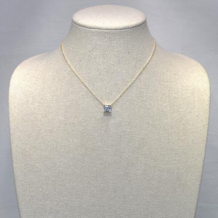 Gold Chain with Square Crystal