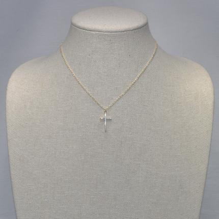 Crystal Cross with Chain