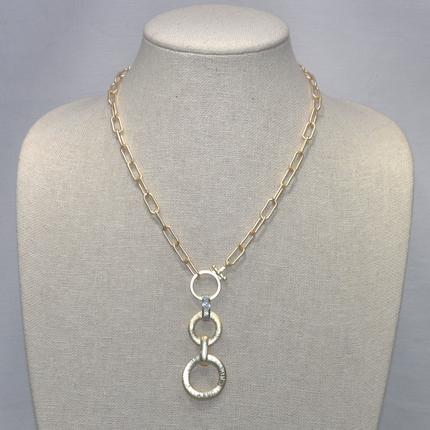 Brushed Metal Chain with Circles