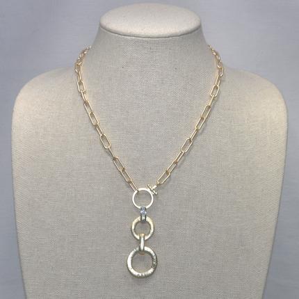 Brushed Metal Chain with Circles