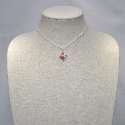 Crab Rhinestone Necklace