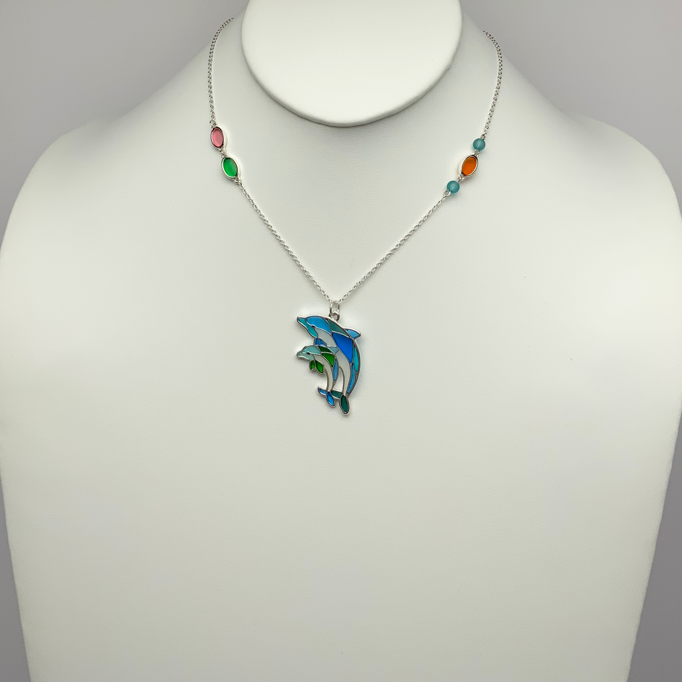 Glass Like Dolphin Necklace