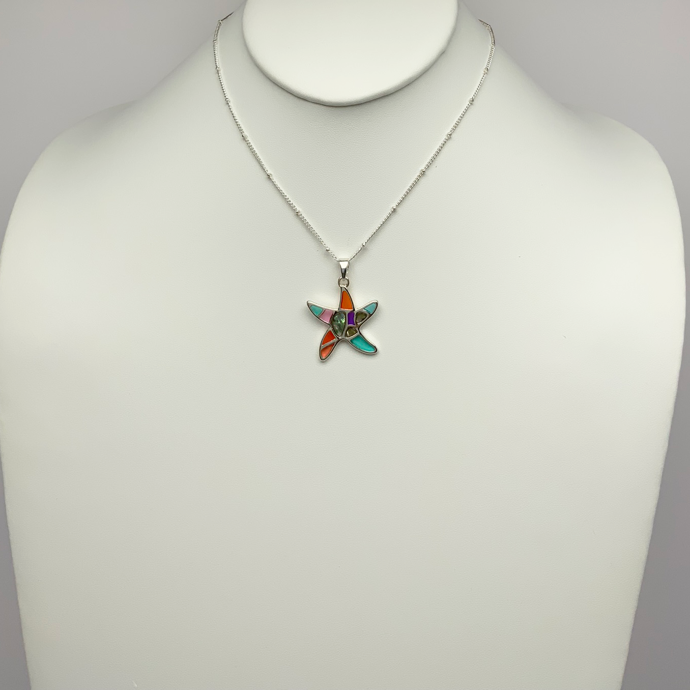 Small Starfish Drop Neclace