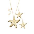 Long Metal Starfish Necklace Set