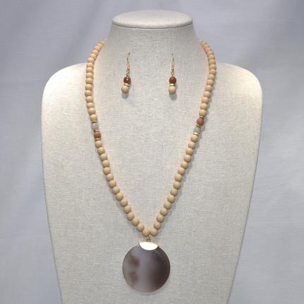 Beads with Lucite Circle Drop