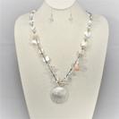 Shells and Rhinestone Necklace Set