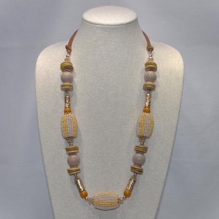 Lucite and Seed Bead Necklace