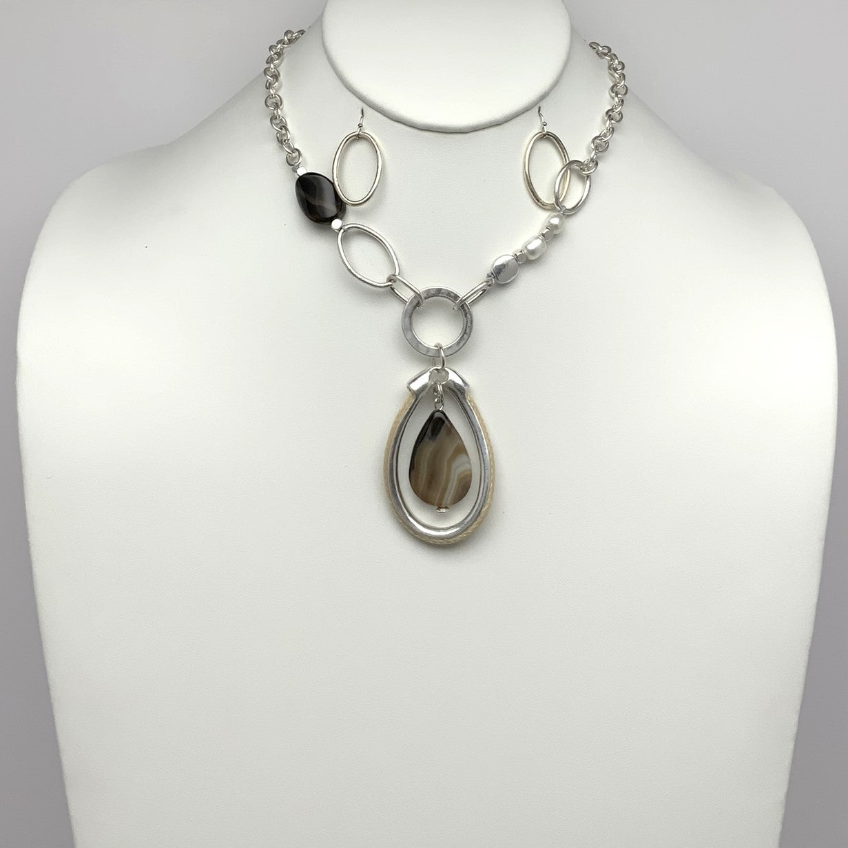 Lucite Drop Necklace Set