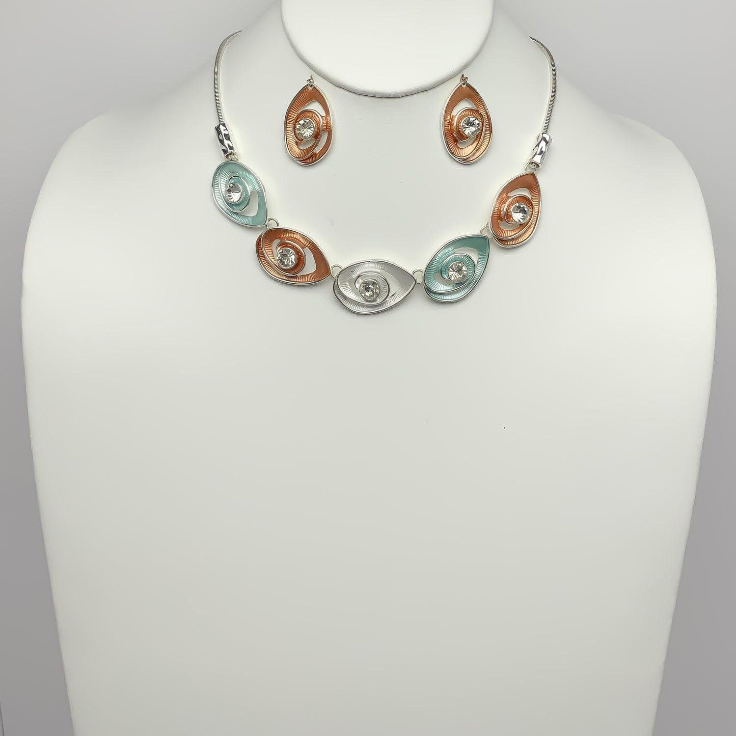 Spiral Link Necklace Set