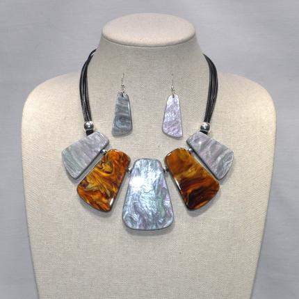 Lucite Tribal Necklace