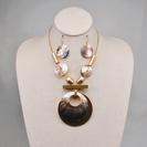 Shell Disc Necklace Set