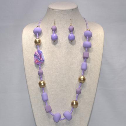 Acrylic Shapes Necklace Set