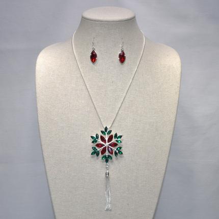 Floral Crystal Necklace