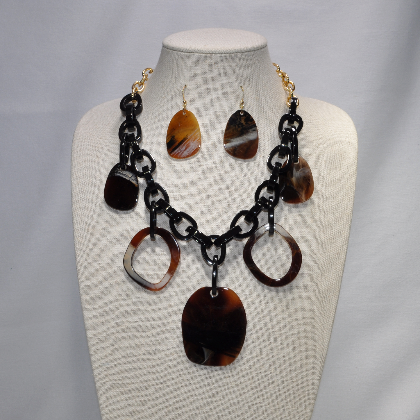 Acrylic/Lucite Chain Link Necklace Set