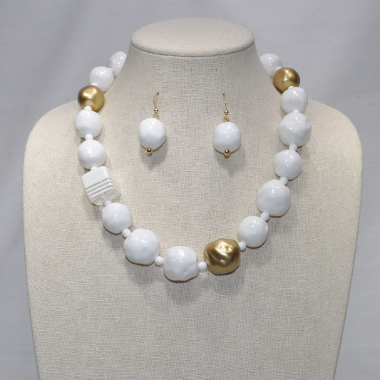 Enamel Beads Necklace Set