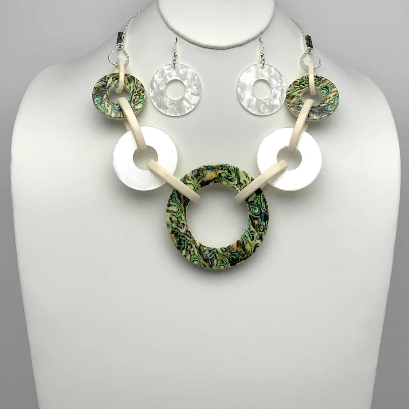 Lucite Link Necklace Set