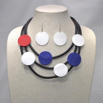 Rubber Necklace with Circles