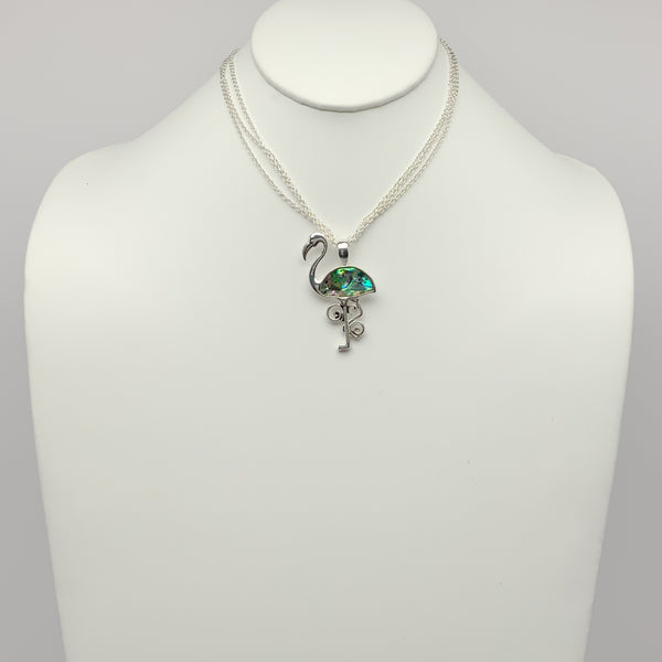 Abalone Flamingo Necklace