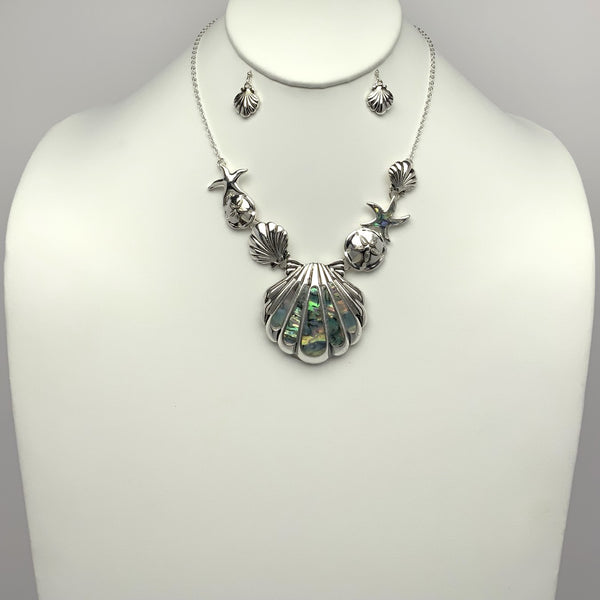 Nautical Pendant Link Necklace Set